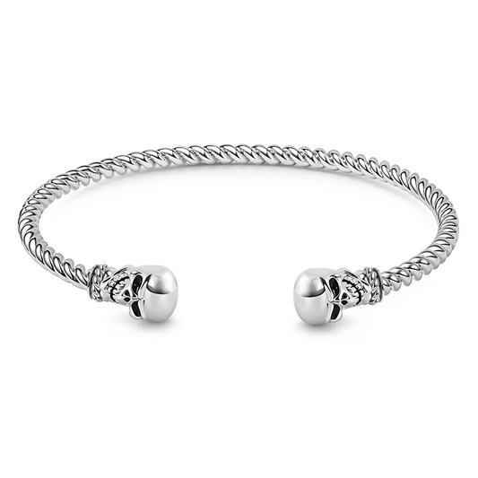 Double Skull Bracelet Sterling Silver_1