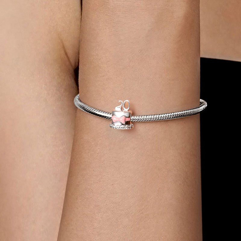 Gnoce Happy "20th Birthday Cake" with Bow Tie Charm_5