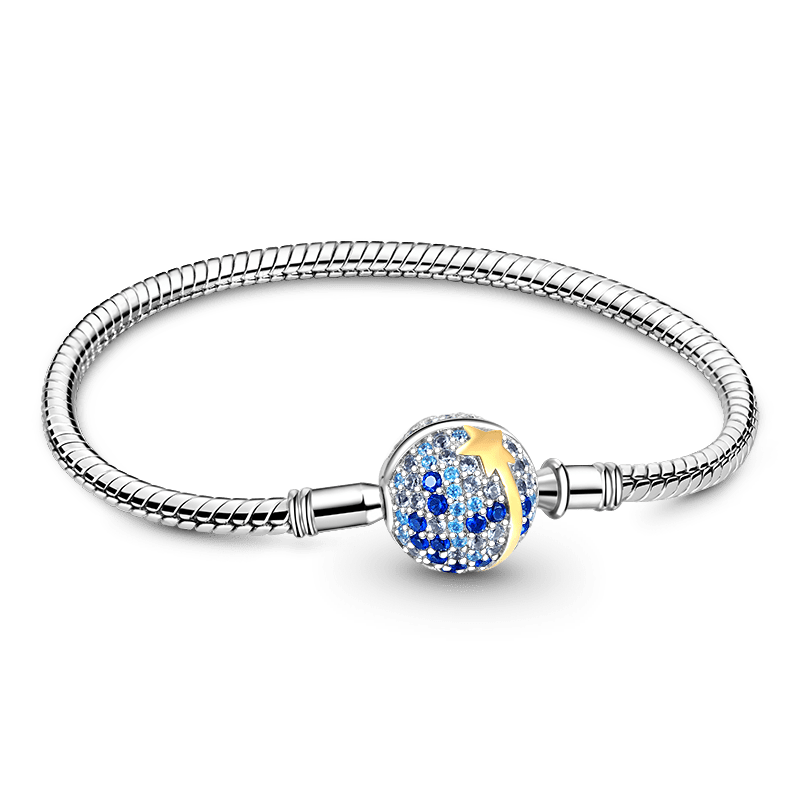 Gnoce Sparkling Disco Ball Basic Snake Chain Bracelet_1