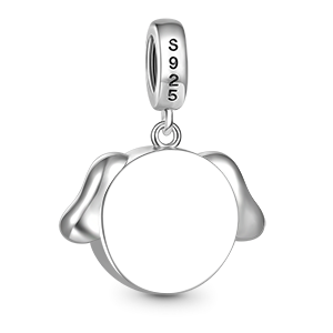 Gnoce Charm engravable para amantes de los perros Aleación de plata chapada en platino