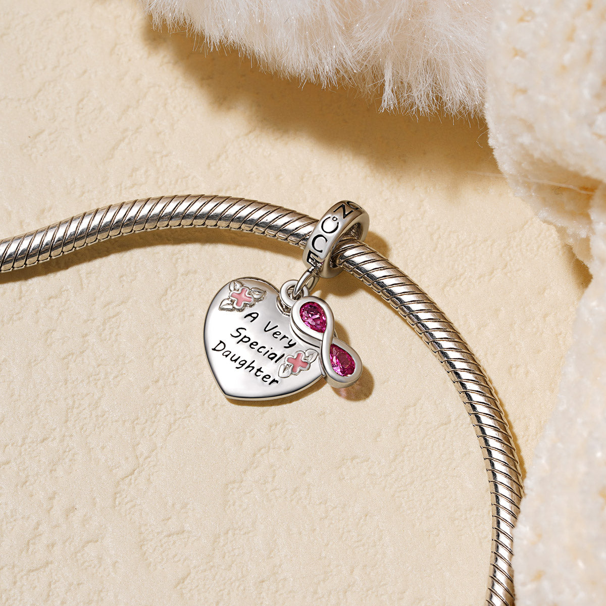 Gnoce Infinite Love Heart Pendant Dangle Charm_4