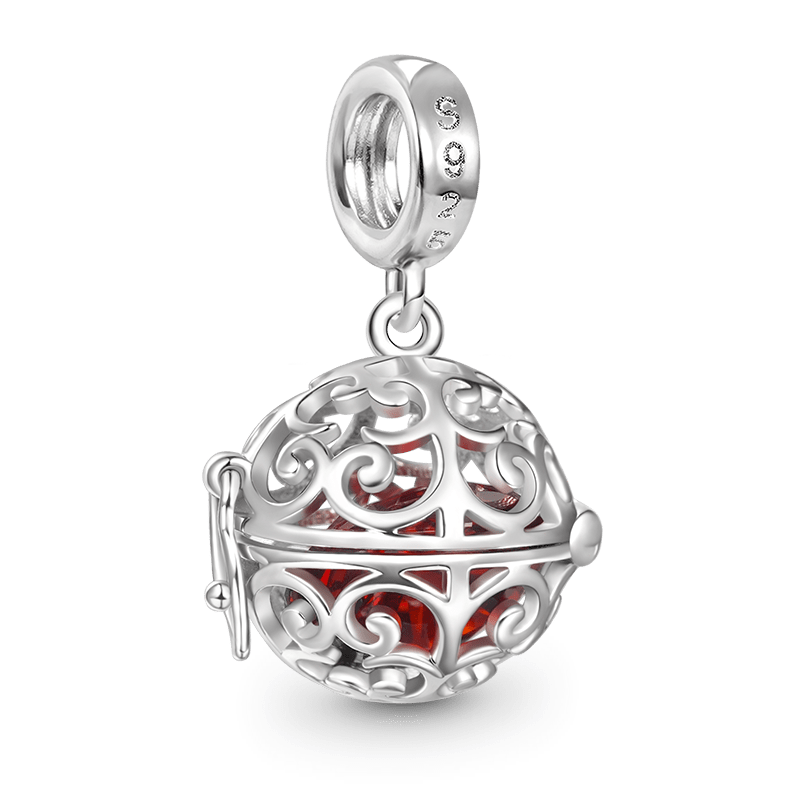 Gnoce Easter Egg Openable Birthstone Pendant Dangle Charm_3