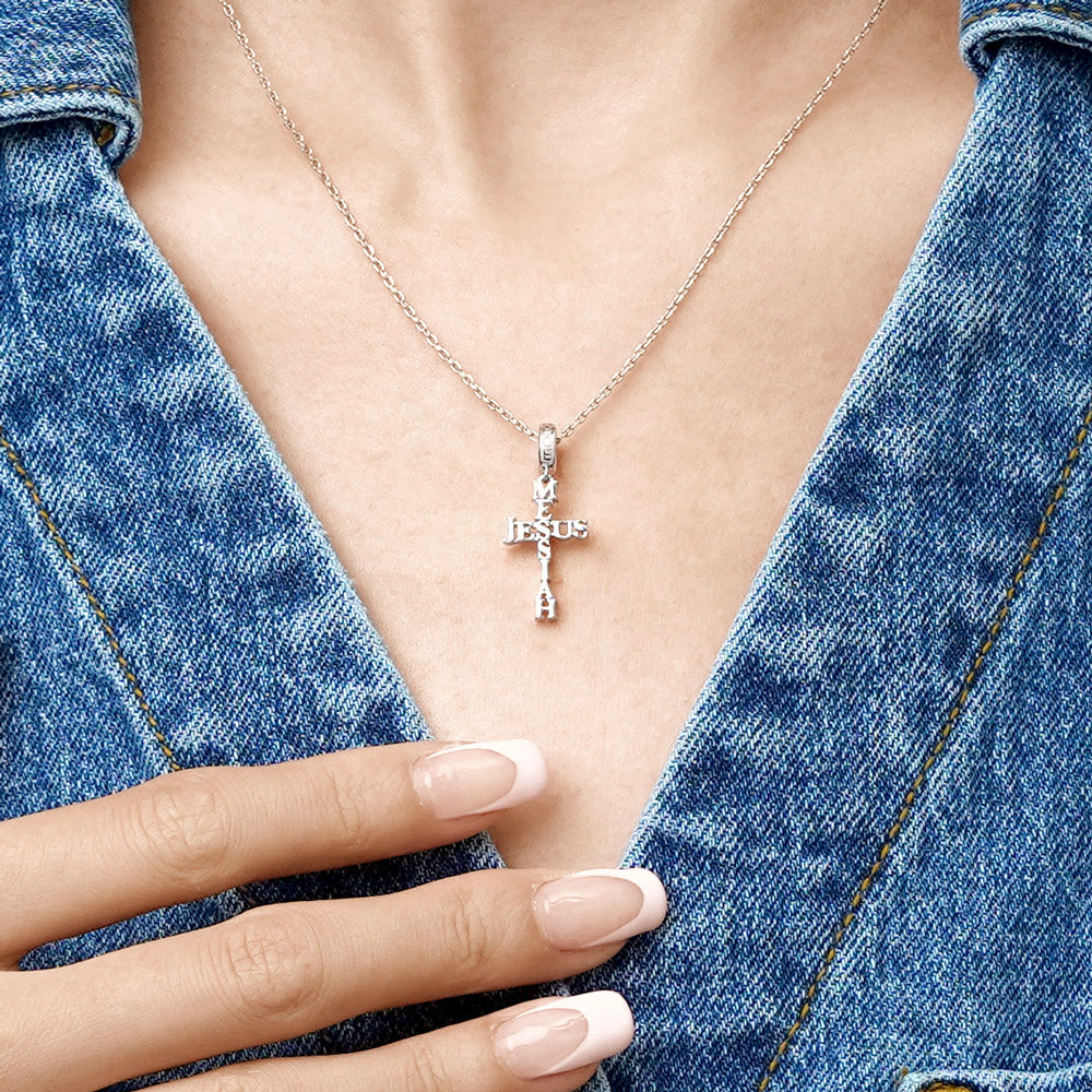 Gnoce "Messiah Jesus" Cross Pendant Dangle Charm_6