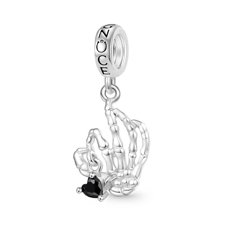 Gnoce Halloween Skull Gesture Pendant Dangle Charm_1