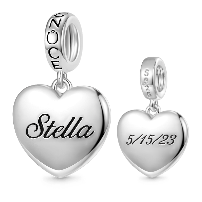Gnoce Personalized Heart Pendant Dangle Charm_1
