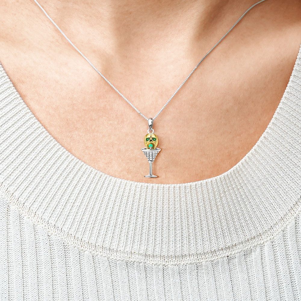 Gnoce Skull Martini Necklace_4