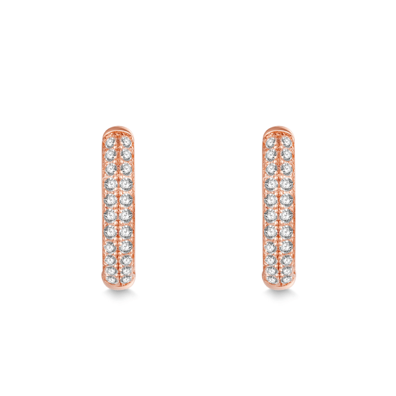 Gnoce Double Row Pave Circle Stud Earrings_2