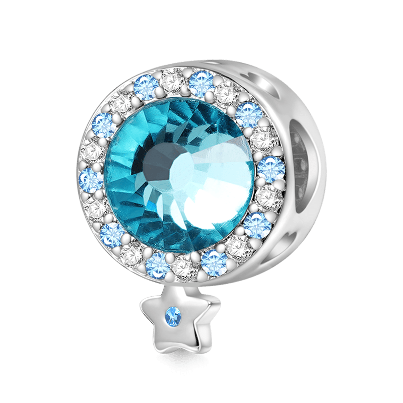 Gnoce Blue Night Sky Star & Moon Charm_1