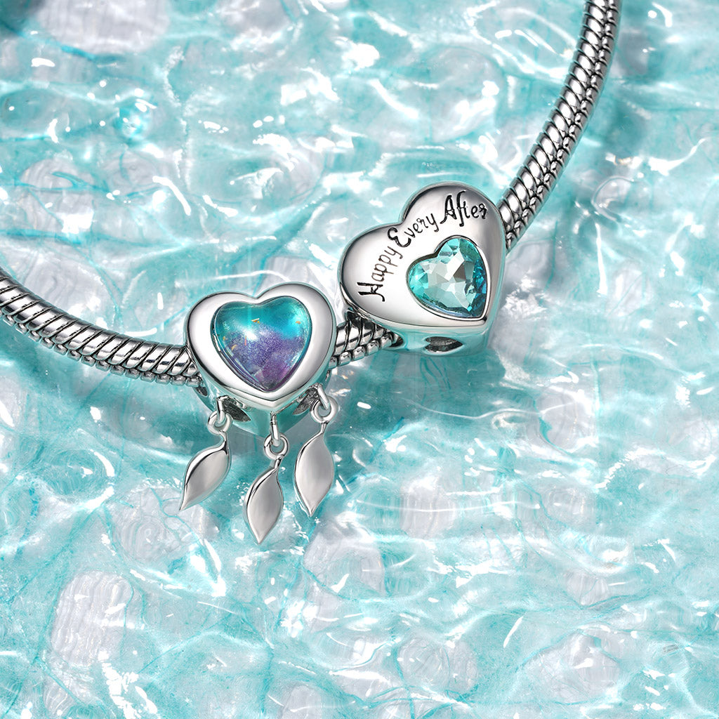 Gnoce "This MUMMY belongs to" Engravable Glow-in-the-Dark Heart Dream Catcher Charm_4