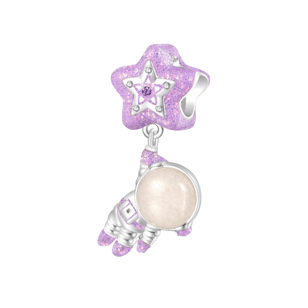 Gnoce Glow-in-the-Dark Astronaut Star Charm_1