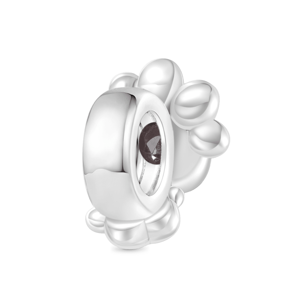 Gnoce Engravable Birthstone Pet Paw Charm_3