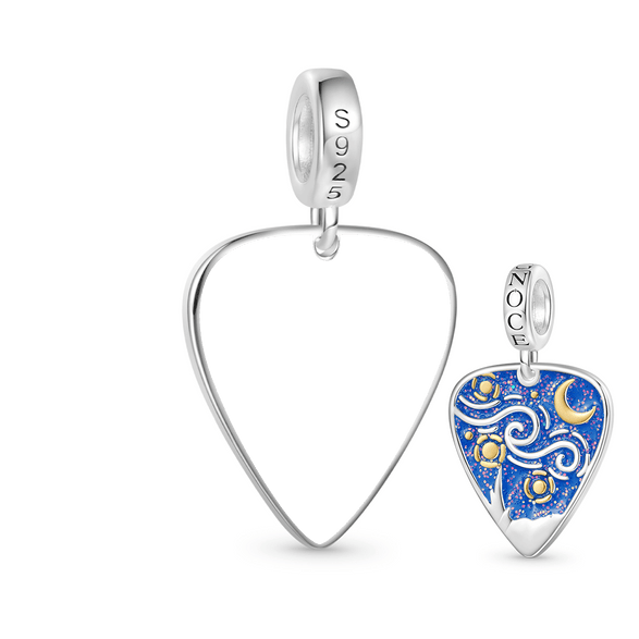 Gnoce Charm de pua estrellada personalizable Aleación de plata chapada en platino