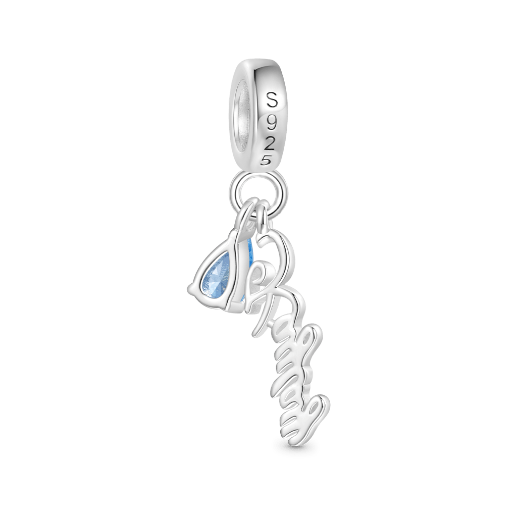 Gnoce Engravable Hollow Name Birthstone Pendant Dangle Charm_3