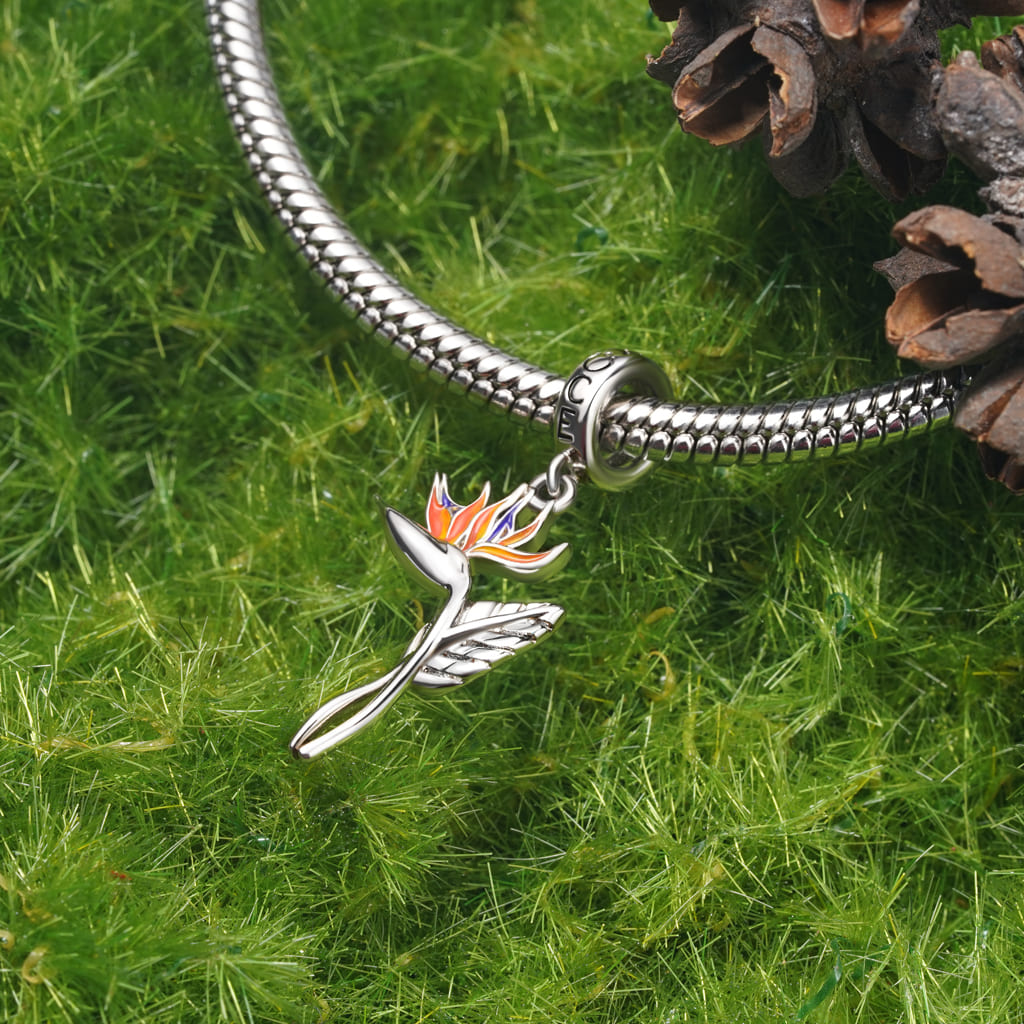 Gnoce Temple of Flora Serie Strelizia Pendant Dangle Charm_3