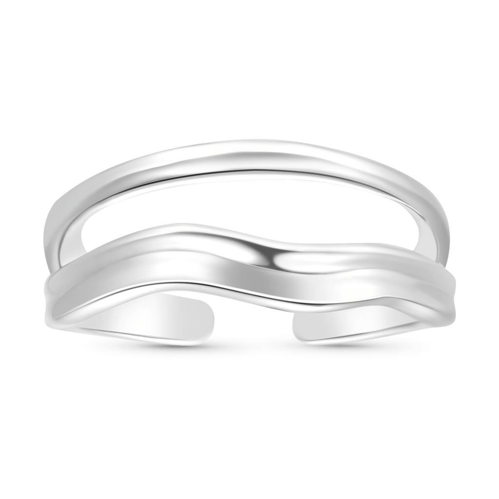 Gnoce Simple Irregular Thin Ring Open Ring_1