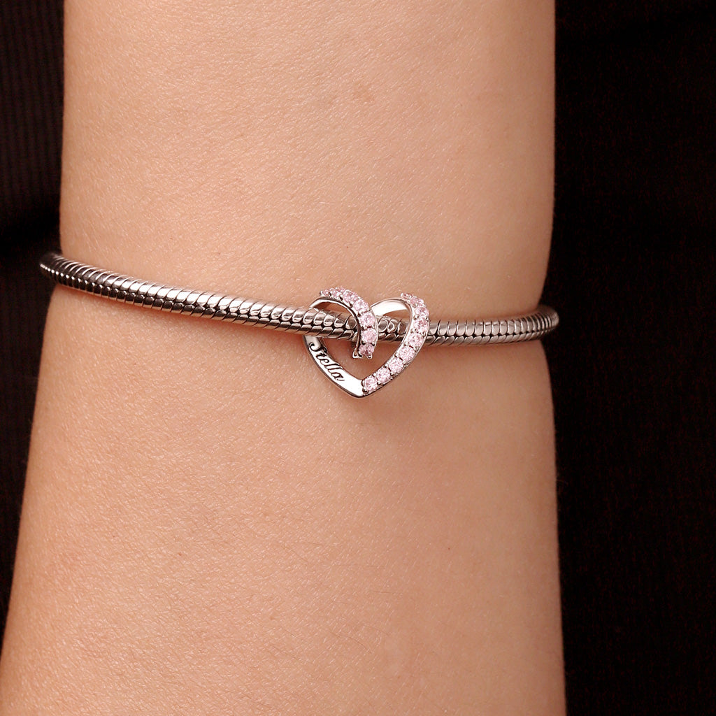 Gnoce Wrap Heart Engravable Birthstone Charm_6