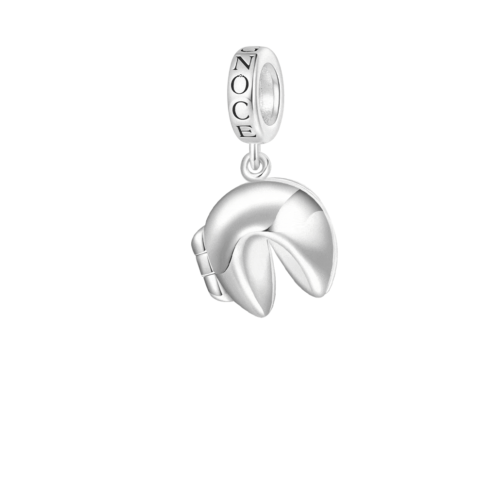 Gnoce Engravable Fortune Cookie Pendant Dangle Charm_1