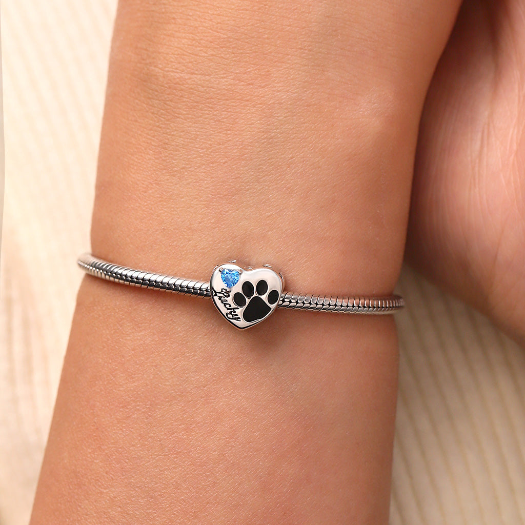 Gnoce Personalized Loving Pet Paw Photo Charm_4