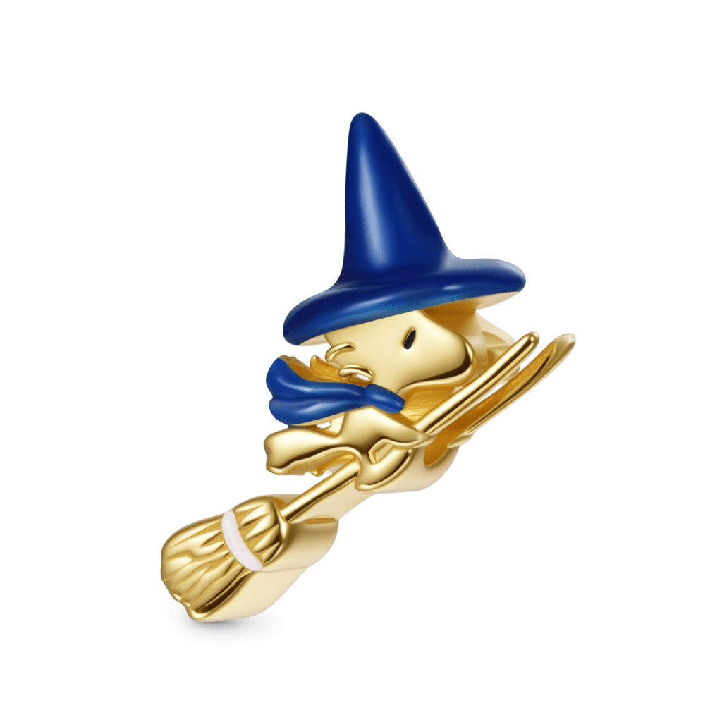 Gnoce Peanuts Woodstock Flying on Broom Glow-in-the-Dark Charm_3