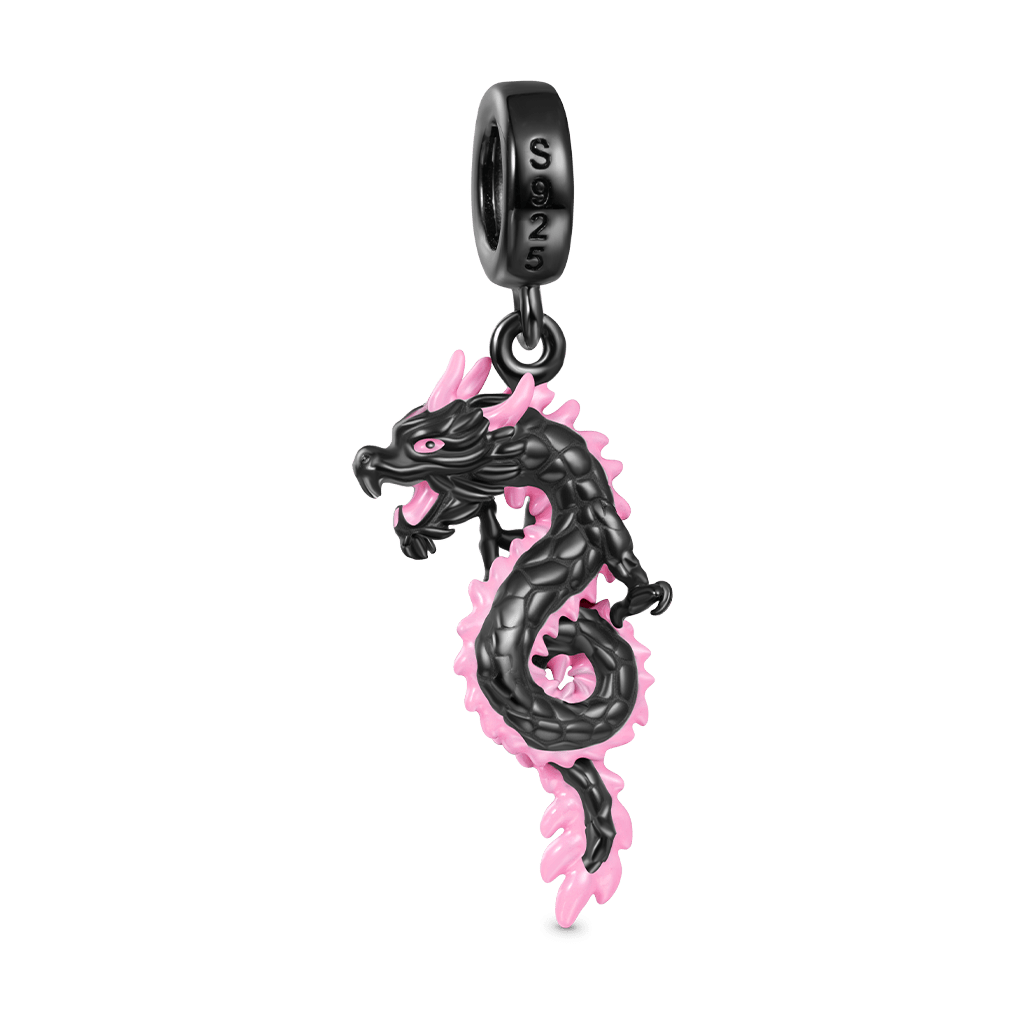Gnoce Glow-in-the-Dark Black Dragon Pendant Dangle Charm_3