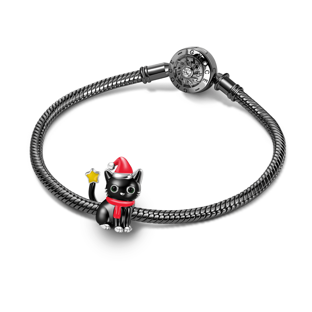 Gnoce Christmas Black Cat Glow-in-the-Dark Charm_4