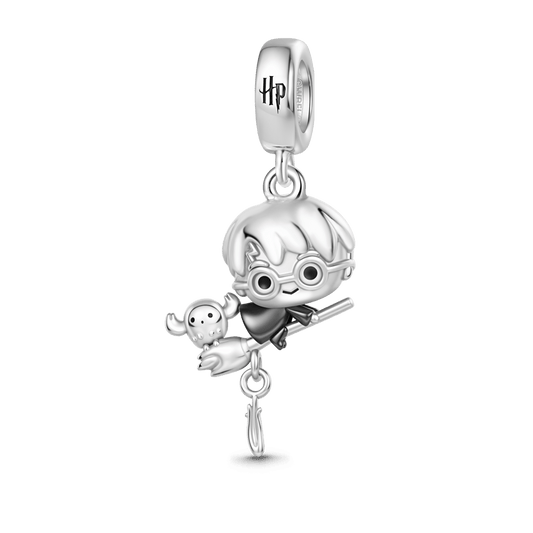 Gnoce Harry Potter Riding A Broom Pendant Dangle Charm_1