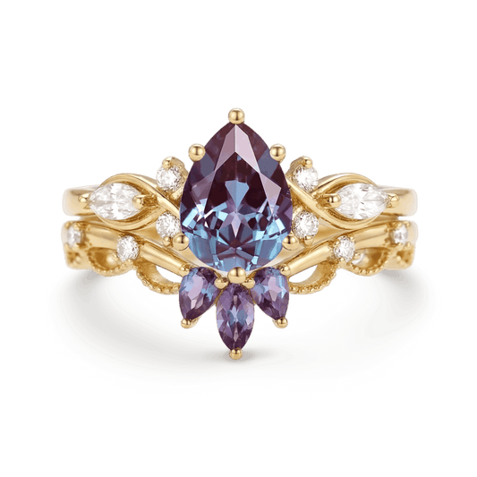 Gnoce Morning Glory Inspired Pear-Cut Engagement Ring_1